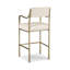Upholstered Stool with Metal Frame