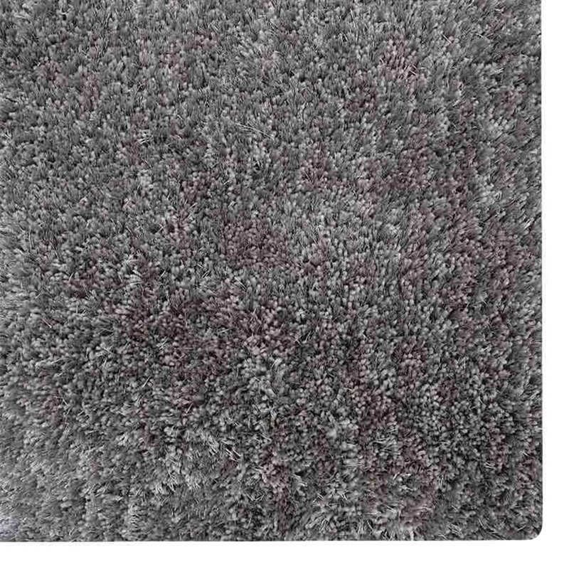 Hand Tufted Shag Polyester Eco-Friendly Area Rugs - Square, Silver Color, Plain Solid Design, High Pile Thick Handmade Anti Skid Area Rugs for Living Room, Bed Room