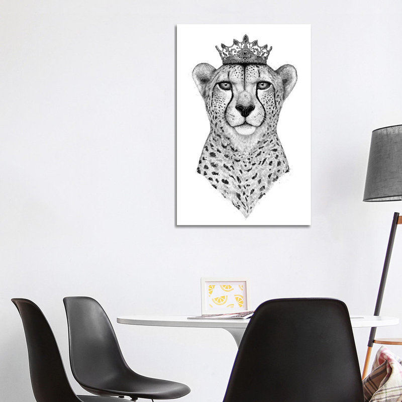 Queen Cheetah by Valeriya Korenkova - Wrapped Canvas Gallery-Wrapped Canvas Giclée, 101.6 cm H x 66.04 cm W