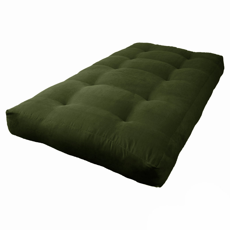 Matelas de futon en mousse Abe, 10", Simple, Vert forêt