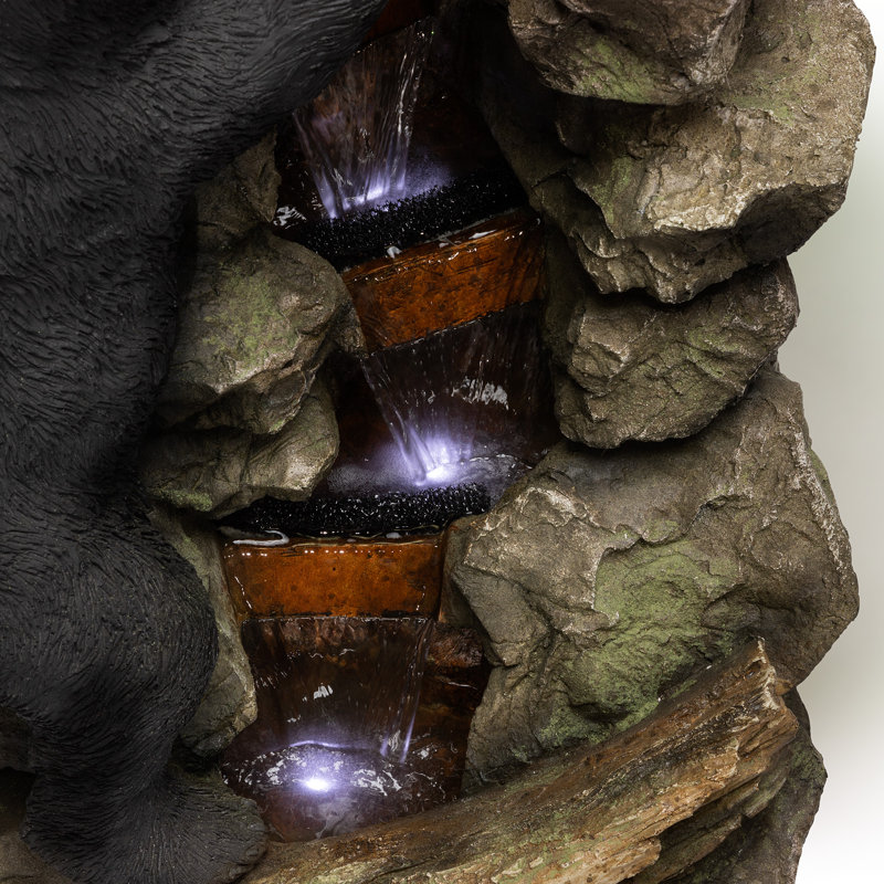 Weather Resistant Floor Fountain with Lights