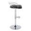 Tabouret de bar réglable avec pivot en métal chromé et similicuir avec repose-pieds arrondi en T - ensemble de 2
