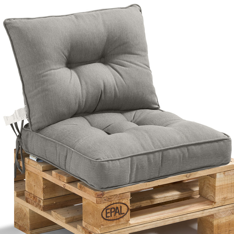  Outdoor Chair Cushions Set 28"X28"X4",All-Weather Patio Furniture Cushions With High Resilience Foam, Indoor Outdoor Seat & Back Cushion For Patio, Garden, Sunroom,Silver