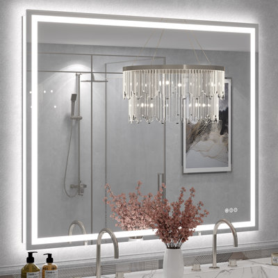 Molly Framelss or Framed LED Anti-Fog Tempered Glass Wall Bathroom Vanity Mirror - UL Certified