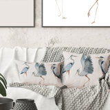 Heron Birds II Square Pillow Cover & Insert
