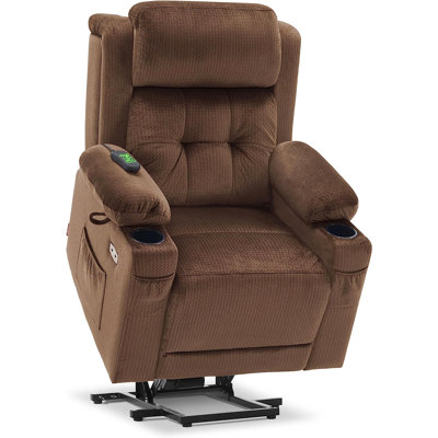 Lay Flat Dual Motor Power Lift Recliner Chair Sofa with Adjustable Headrest