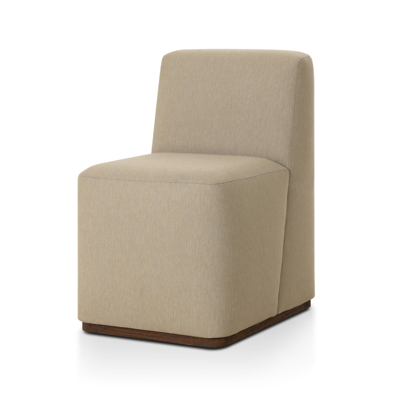 Outdoor Teak Dining Side Chair, Vergo Camel