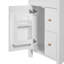 Meuble-lavabo de 24 po avec lavabo encastré en céramique, 1 porte à fermeture douce, tiroirs et poignées élégantes en aluminium avec portes, tablettes doubles sur une surface facile à nettoyer