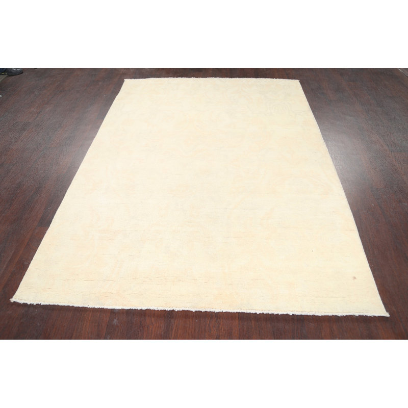 Tapis décoratif en laine noué à la main de conception unique noué à la main New Age 5 pi x 6 pi 8 po
