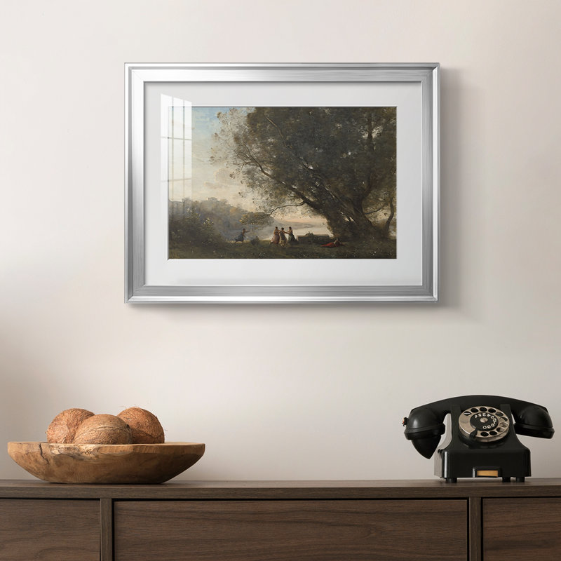 La danse des nymphes (Une Matinée) - Jean-Baptiste-Camille Corot - reproduction encadrée avec passe-partout et verre - 1850