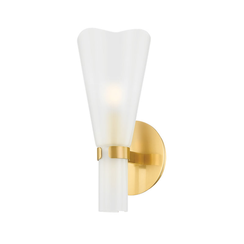 Pine Island 1 - Light Armed Sconce, Aged Brass