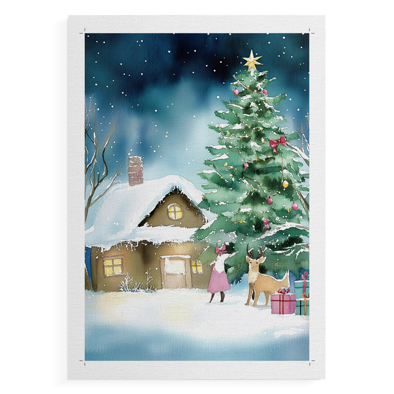 Christmas Holiday Art DCCLXV III - Reproduction de peinture seulement - NON-CADRE, H 18 po x l 12 po