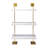 Marais White/Gold 36" Wide Shelf-77384087-77384086
