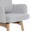 Swivel Upholstered Counter Stool with Solid Wood Frame-1318925907