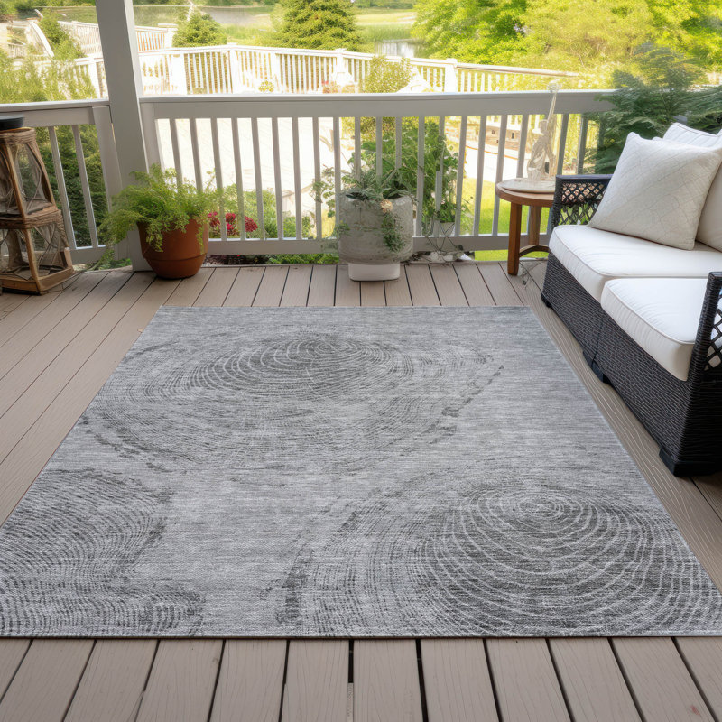 Tapis intérieur / extérieur Karsyn avec envers antidérapant, Rectangle 5 pi x 7 pi 6 po