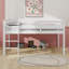 Lit mezzanine bas en bois avec échelle-858322134