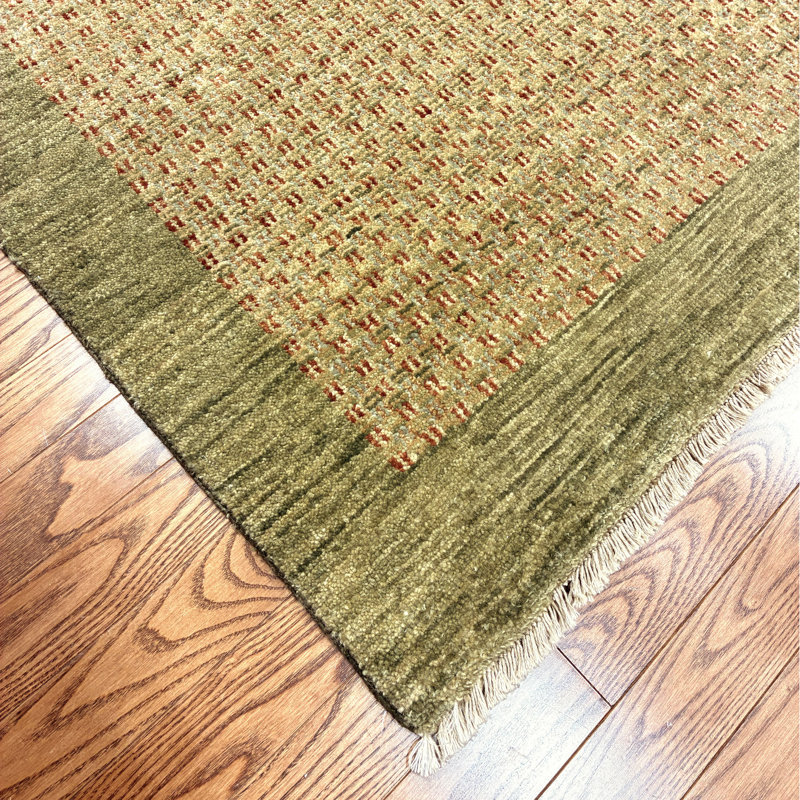 Hand Knotted Wool Indoor Rug, Rectangle 9' x 12'