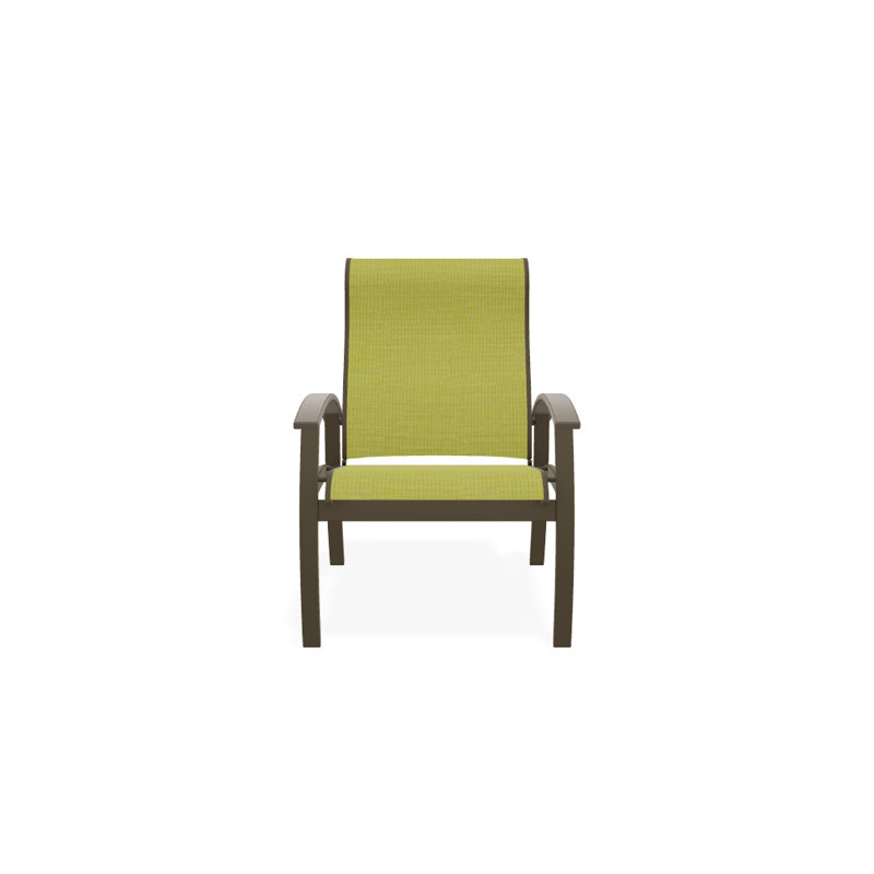 Chaise de patio Askar, Désert, Lime 38D Sunbrella®, Bois de plage texturé
