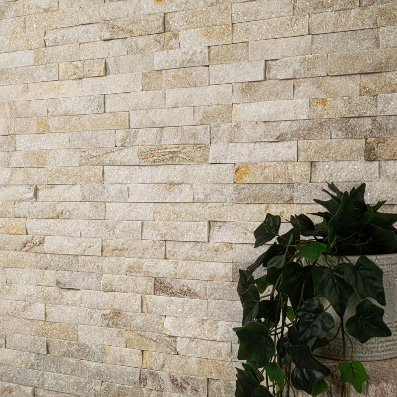 Stonecrest 6 in. x 24 in. Split Face Natural Stone Ledger Panel Wall Tile, Auric Gold