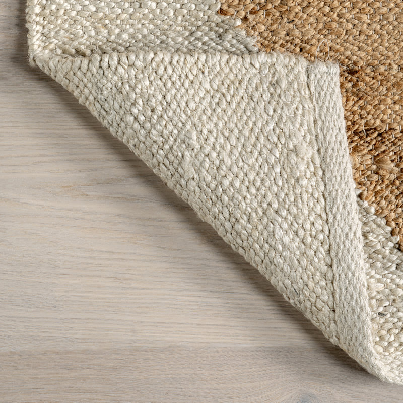 Tapis en jute à carreaux Pandora, Carré 6 pi