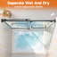 Porte de douche coulissante double sans cadre de 44 à 48 po x H 76 po avec verre trempé transparent de 5/16 po (8 mm)-129242178-120927357