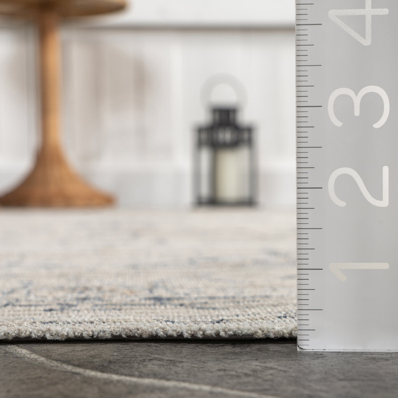 Lolita Faded Machine Washable Indoor/Outdoor Area Rug, Rectangle 6'7" x 9'
