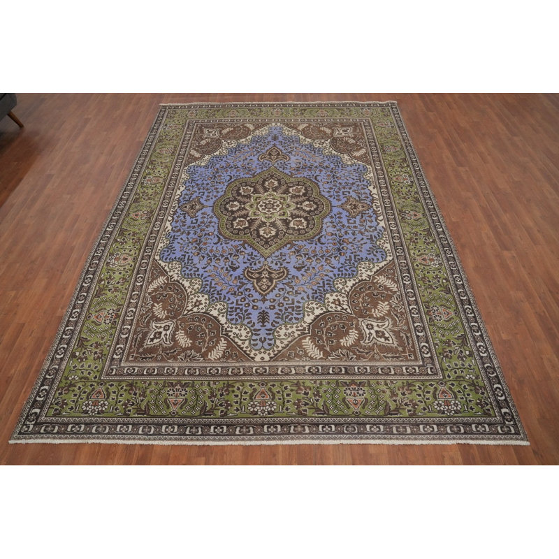Tapis traditionnel rétro en laine 8 x 11