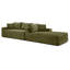Canapé modulaire 105 po, canapé modulaire Cloud avec assise profonde, canapé modulaire moderne en L avec méridienne, fauteuils rembourrés pour salon, sans assemblage, (VERT)