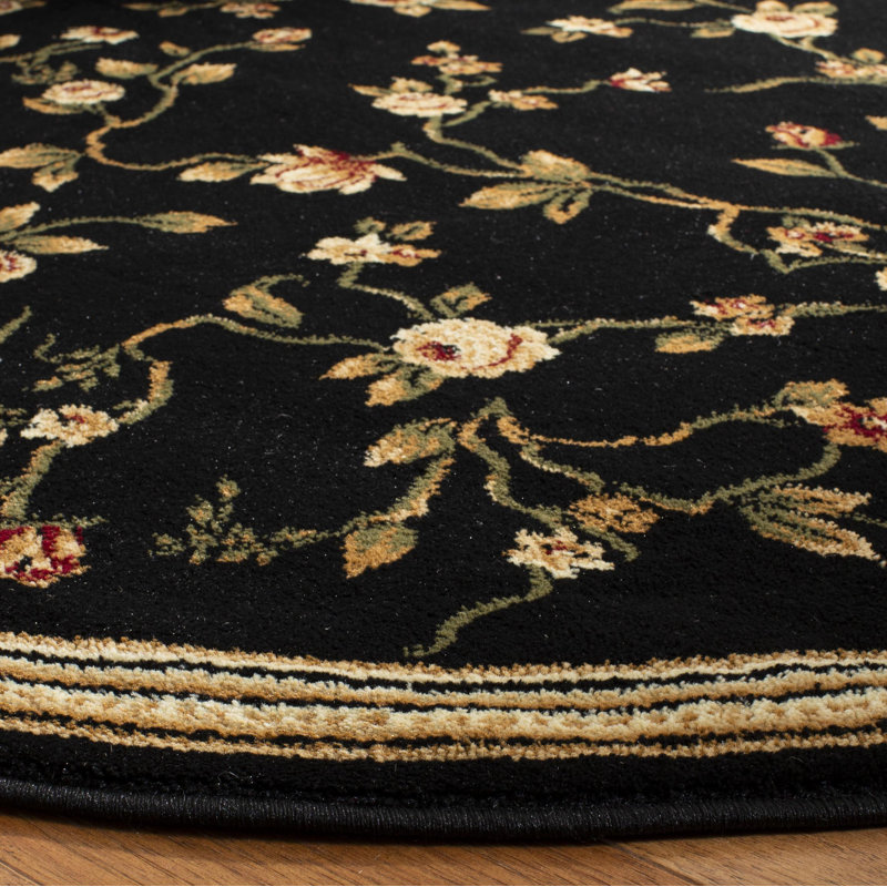 Tapis à motif floral Carolane, Rond 5 pi 3 po