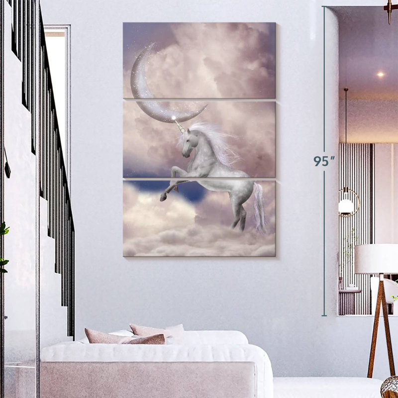 Kelan Unicorn Fantasy, 74" H x 48" W