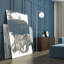 «Blue & Grey Swipe I», reproduction d'art sur toile géante 72 po x 48 po