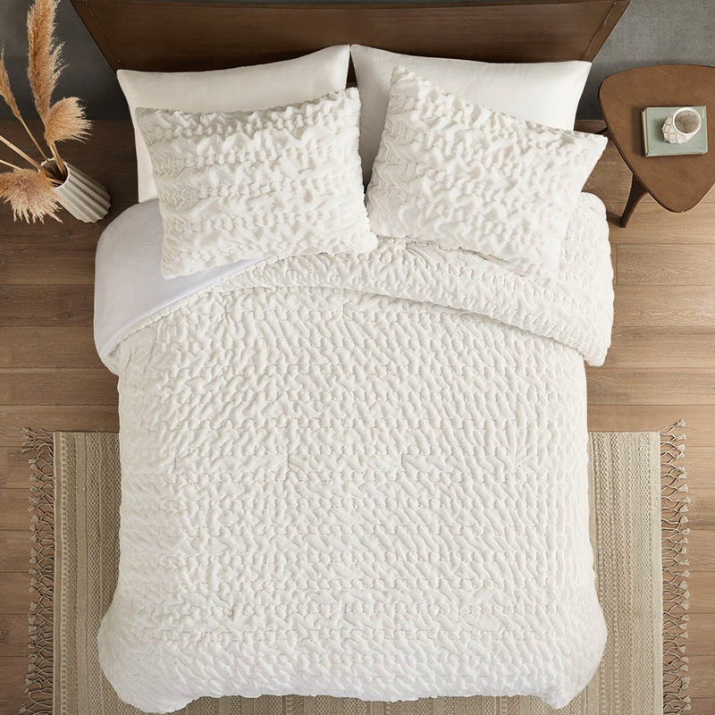 Grand édredon en fausse fourrure confortable - double / grand