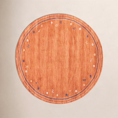 Danette Rust Hand-Loomed Wool Rug