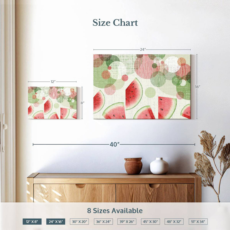 Délice de melon d'eau, H 16 po x l 24 po