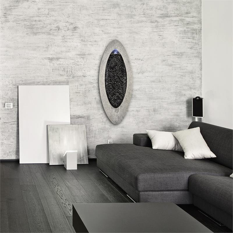 Weather Resistant Wall Base Fountain with Light