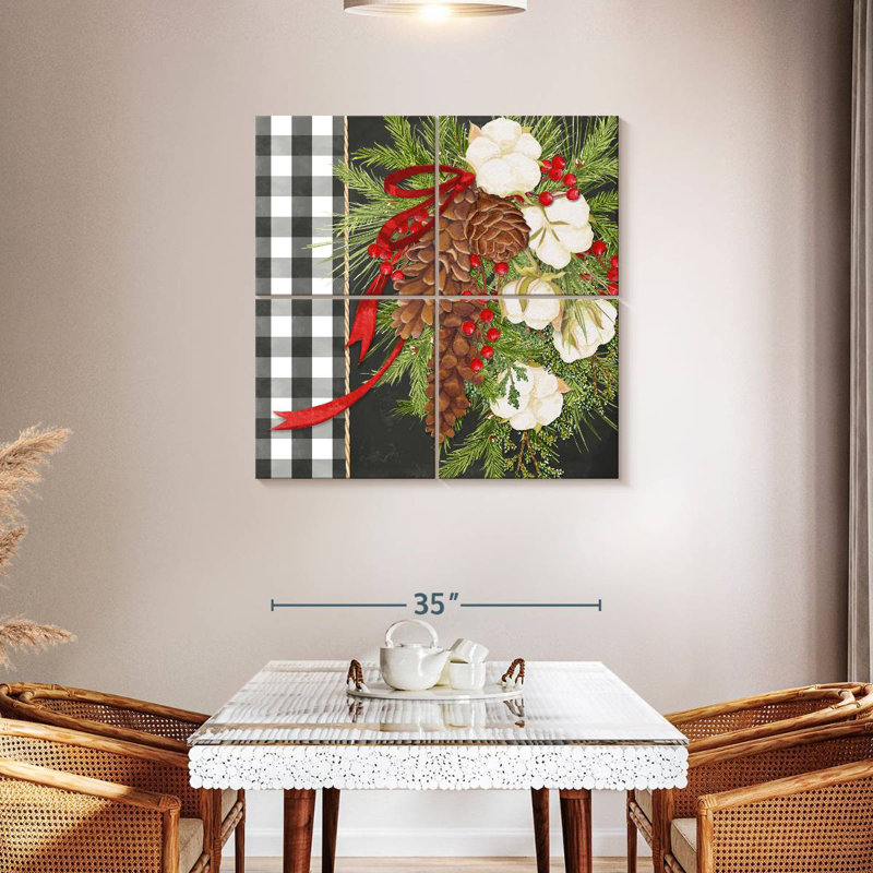 Lelend Gingham Balls I, 38" H x 38" W