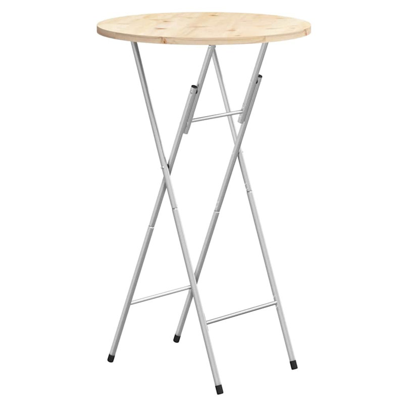 Leytonstone Folding Bar Table Legs Silver 45x53x108cm Galvanised Steel