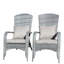 Chaise de patio avec coussins (coussin gris)