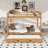 Queen Size Bunk Bed With Ladder And Trundle-1892930242