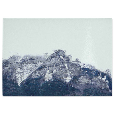 Tempered Glass Bucegi Mountains in Romania Chopping Board