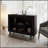 Wengue Console Table in Melamine with Open Storage