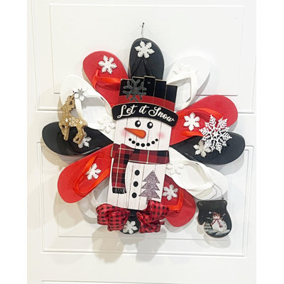 Let it Snow Snowman Wreath
