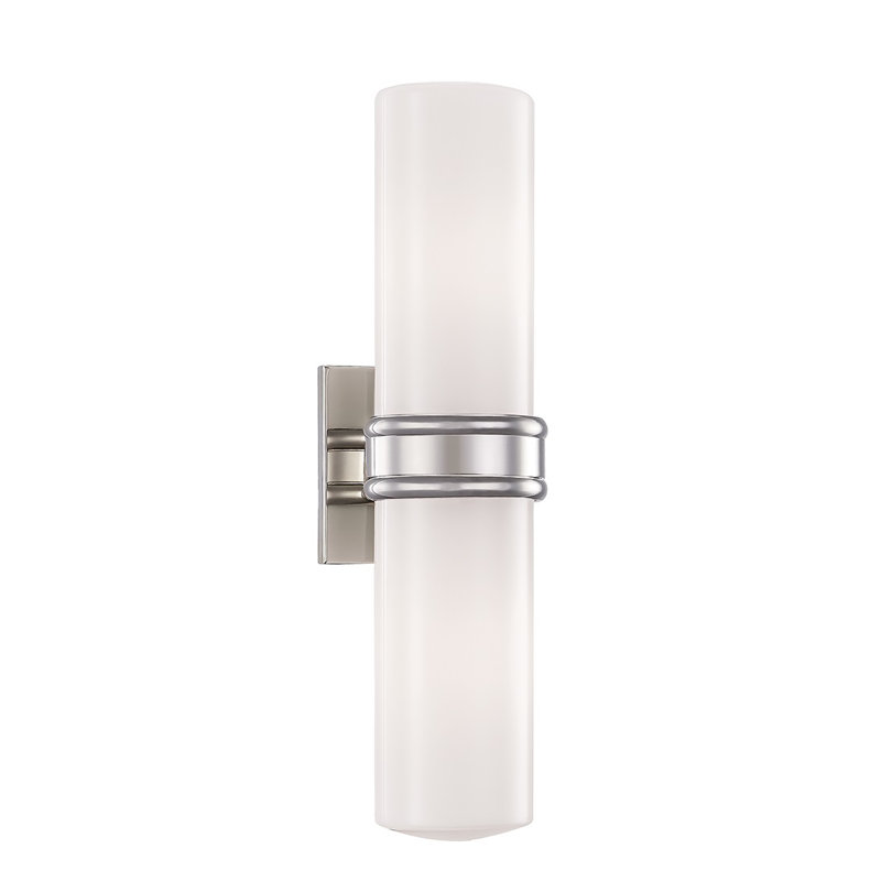 Applique murale pour salle de bain 2 lumières Matilda, Nickel poli