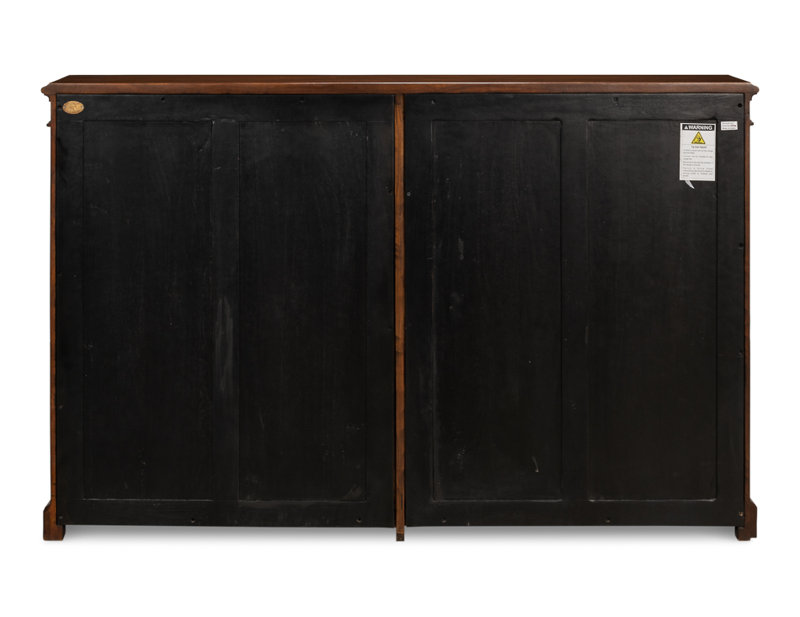 Morgan Solid Wood Bookcase, Walnut/Dark Brown