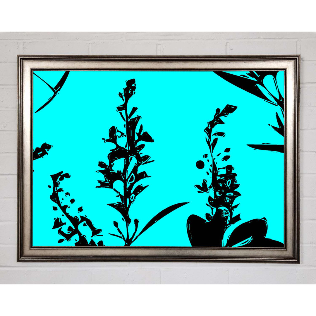 Gerahmtes Leinwandbild Freshness Of Beauty Aqua Black