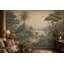 Murale de palmiers tropicaux vert discret-129446632-129446635