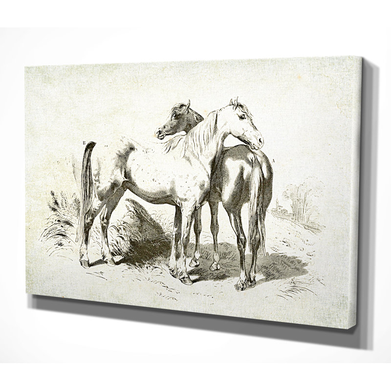 « équin assiette iv », reproduction, H 32 po x l 48 po x P 1,5 po, Toile tendue, Pas de tapis