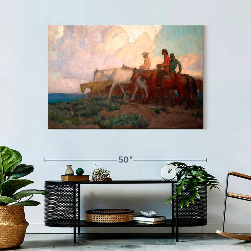 Lelar Navajo Range Riders, 32" H x 48" W