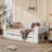 Queen Size Daybed Frame With Removable Desk, With Storage Function Drawers And  Hydraulic Side Table-1831755483-1831755477