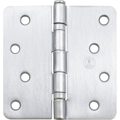 Charnières de porte à roulement à billes 4 po, angle de rayon de 1/4 po